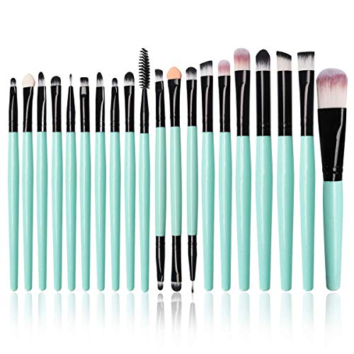 20 pcs Makeup Brush Set tools Make-up Toiletry Kit Wool Make Up Brush Set (black)