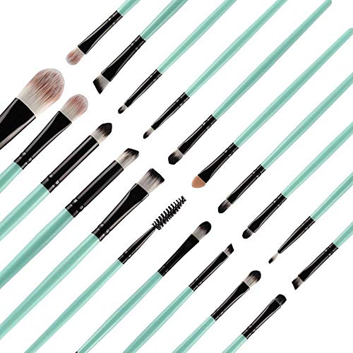 20 pcs Makeup Brush Set tools Make-up Toiletry Kit Wool Make Up Brush Set (black)