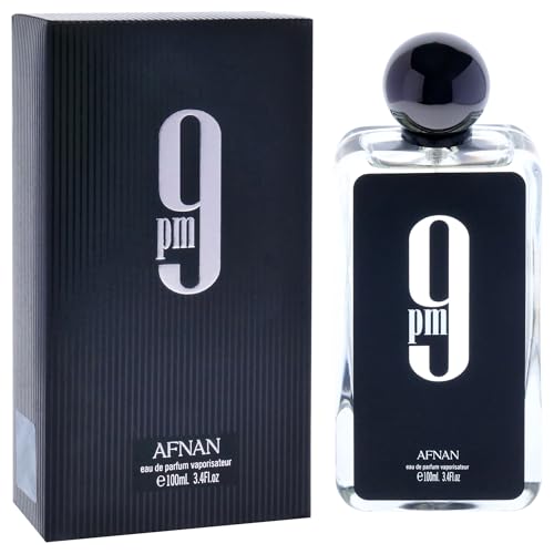 Afnan 9 PM for Men Eau de Parfum Spray, 3.4 Ounce