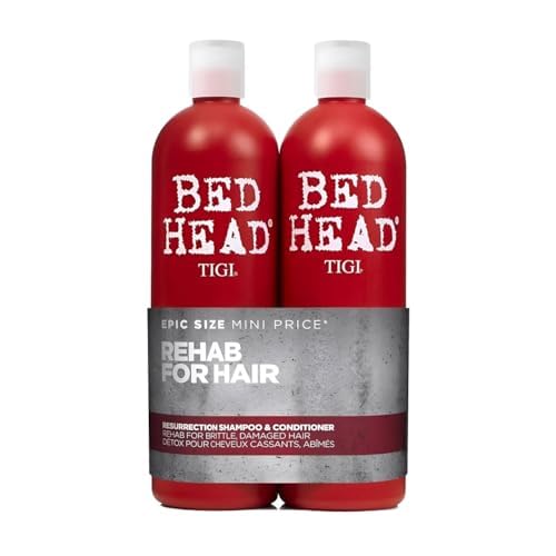 Bedhead by TIGI | Resurrection Shampoo and Conditioner Set | Hair care for brittle and damaged hair | Powerful, regenerating care formula | 2 x 750ml