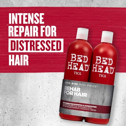 Bedhead by TIGI | Resurrection Shampoo and Conditioner Set | Hair care for brittle and damaged hair | Powerful, regenerating care formula | 2 x 750ml