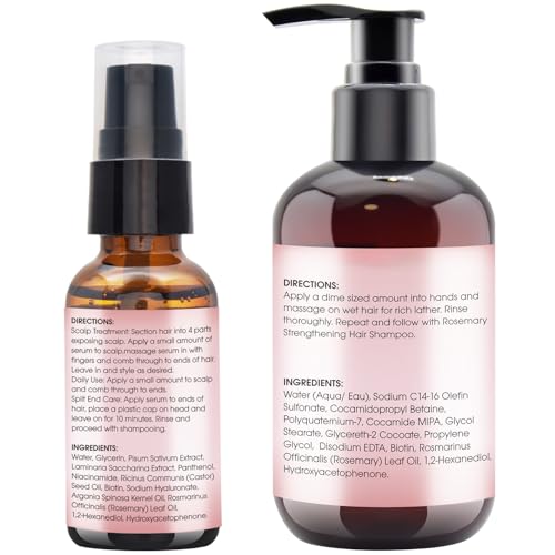 BEHAPRO Rosemary Oil for Hair Growth,w/Hair Growth Serum,Hair Growth Shampoo,Diluted Rosemary Oil Biotin Castor Oil & Argan Oil for Hair Loss Care Treatment Hair Thickening...