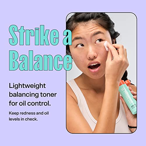 Bubble Skincare Break Even Balancing Face Toner - Gentle Exfoliating Toner & Pore Minimizer for Normal to Oily Skin Types - Skin Care Formulated with Green Tea Extract and...