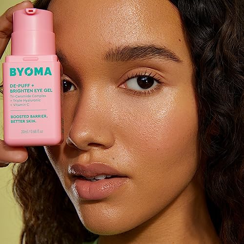 BYOMA De-Puff + Brighten Eye Gel - Lightweight Gel Eye Cream for Dark Circles, Puffiness & Wrinkles - Under Eye Cream With Hyaluronic Acid & Vitamin C - Barrier Repair Skincare...