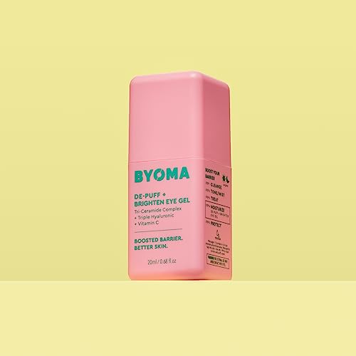 BYOMA De-Puff + Brighten Eye Gel - Lightweight Gel Eye Cream for Dark Circles, Puffiness & Wrinkles - Under Eye Cream With Hyaluronic Acid & Vitamin C - Barrier Repair Skincare...