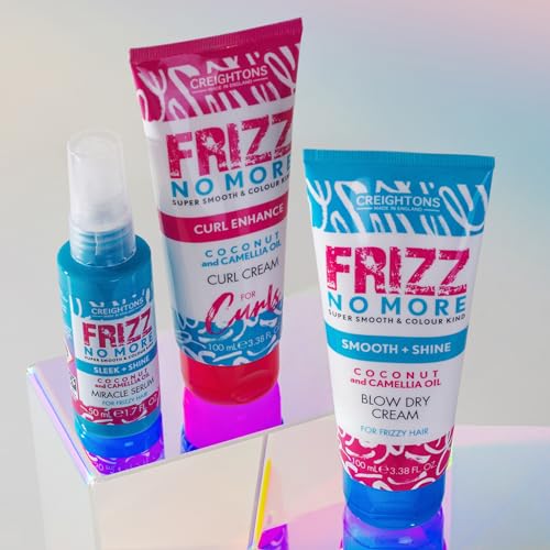 Creightons Frizz No More Smooth & Shine Blow Dry Cream (100ml) - Conditioning Formula which Reduces Frizz Leaving Hair Silky Soft & Smooth & Adds Glossy Shine. Colour Kind...