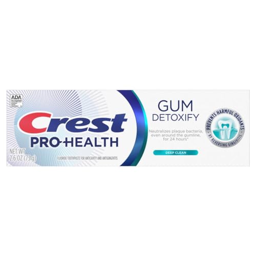 Crest Pro-Health Gum Detoxify Deep Clean Toothpaste 2.6 oz - Anticavity, Antibacterial Flouride Toothpaste, Clinically Proven, Gum and Enamel Protection, Plaque Control