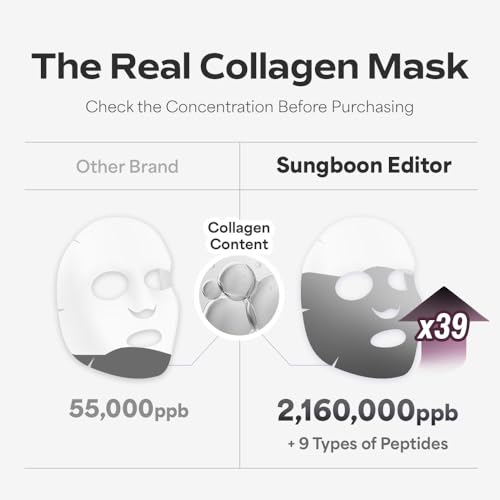 Deep Collagen Overnight Mask 37gx4ea | The real collagen 2,160,000ppb | Facial Hydrogel Masks with low molecular weight collagen for elasticity, firming, and moisturizing