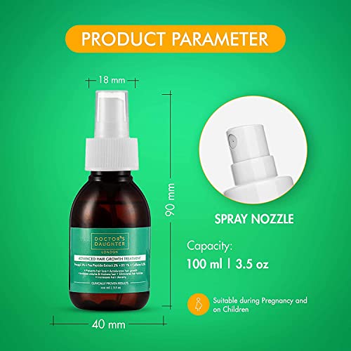 Doctor's Daughter Hair Growth Serum with Extract Rosemary Oil Natural Spray - Hair Serum for Hair Loss - Organic Hair Regrowth Treatment for Men and Women with Biotin, Pea...