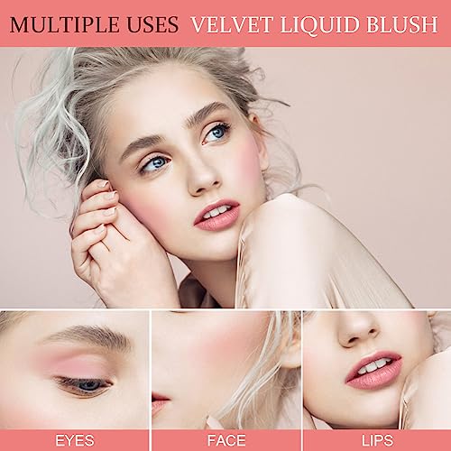 LOPHE Blush Stick, Matte, Lightweight and Breathable Liquid, Blush Liquid, Waterproof Blush, Beauty Wall, Natural Look, Long-Lasting Face Make-Up Pen for Women (#05, mystery)