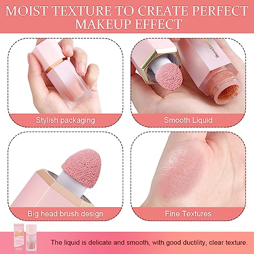 LOPHE Blush Stick, Matte, Lightweight and Breathable Liquid, Blush Liquid, Waterproof Blush, Beauty Wall, Natural Look, Long-Lasting Face Make-Up Pen for Women (#05, mystery)