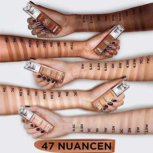 L'Oréal Paris Perfect Match Make-Up No. 3.N Creamy Beige, Liquid Foundation with Hyaluron and Aloe Vera, 30 ml