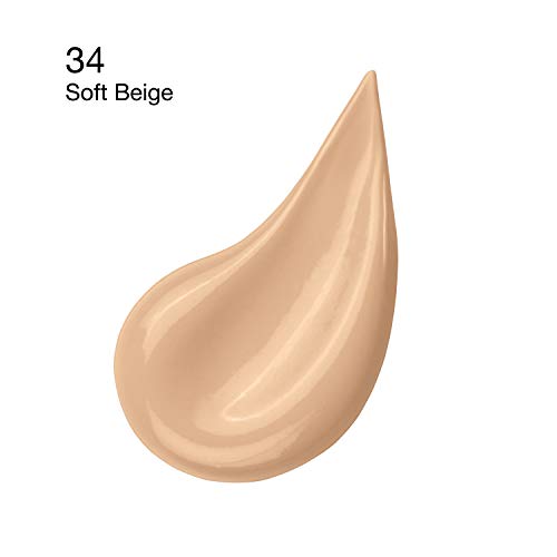 Manhattan 3in1 Easy Match Make-up, Flüssig Foundation für helle Haut mit LSF 20, Farbe Soft Beige 34, 1 x 30ml