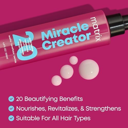 Matrix Multi-Tasking Hair Treatment, Leave-In Conditioner and Heat Protector with 20 Benefits, Total Results, Miracle Creator, 190ml