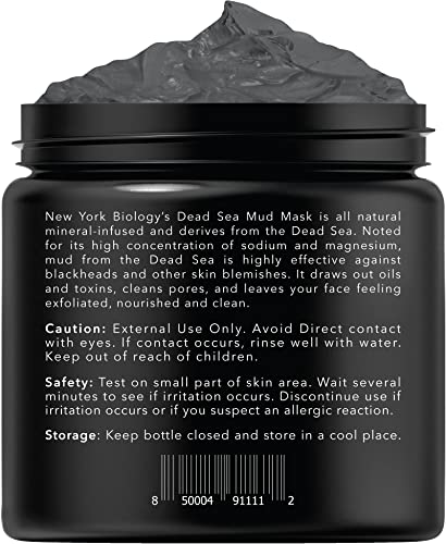 New York Biology Dead Sea Mud Mask for Face and Body - Spa Quality Pore Reducer for Acne, Blackheads & Oily Skin, Natural Skincare for Women, Men - Tightens Skin for A Healthier...