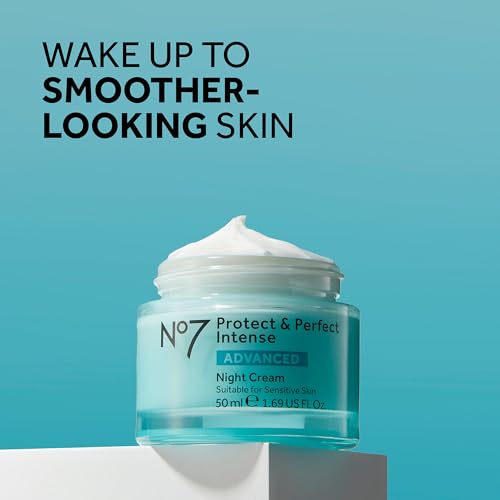 No7 Protect & Perfect Intense Advanced Anti Aging Skincare System - Day Cream with SPF 30 - Hydrating Shea Butter Night Cream - Rice Protein & Hyaluronic Acid Face Serum - Anti...