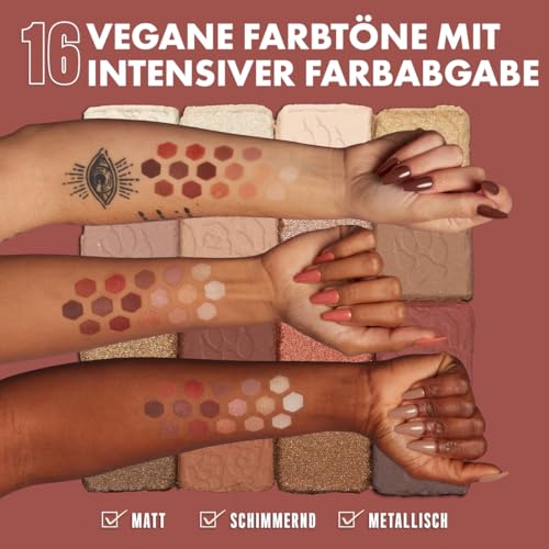 NYX Professional Makeup Lidschattenpalette mit 16 Farbtönen, Intensives und langanhaltendes Finish, Vegane Formel ohne Inhaltsstoffe tierischen Ursprungs, Ultimate Shadow,...