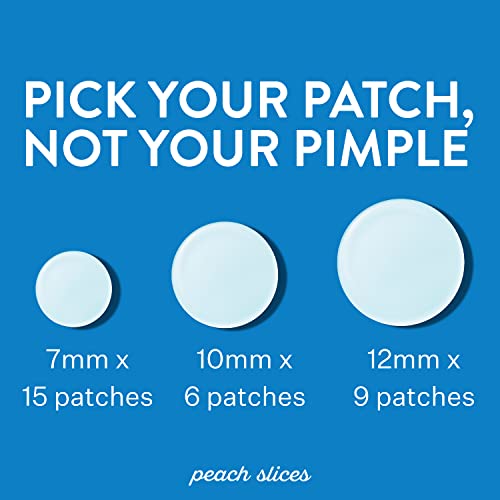 Peach Slices | Acne Spot Dots | Hydrocolloid Acne Patches | For Zits, Blemishes, & Breakouts | Vegan | Cruelty-Free | Pimple Patches | Facial Skin Care Products | 3 Sizes (7mm,...