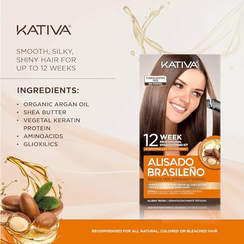 Brazilian Keratin Straightening Treatment at Home with Hyaluronic Acid and Premium Serum | Kativa Keratin